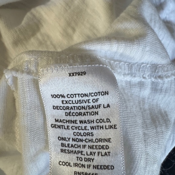 Caslon 100% Cotton Embroidered Pom Fringe Tank Top 2X White Black Boho - Picture 5 of 5